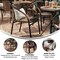 Emma and Oliver 2 Pack Rattan Indoor-Outdoor Restaurant Stack Chair with Curved Back